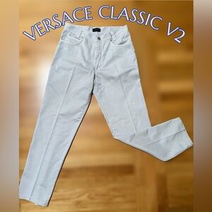 Versace Classic V2 Cream/Grey colored jeans new but no tag‼️